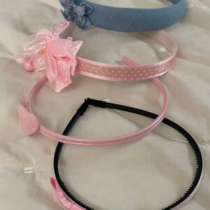 Girl New Gap Children Place Pink Blue Polka Dot Hair Headband Accessories 4 pcs